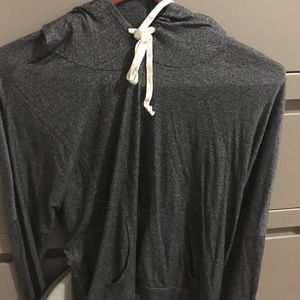 It is a grey hoodie,veryy soft and fits loose
